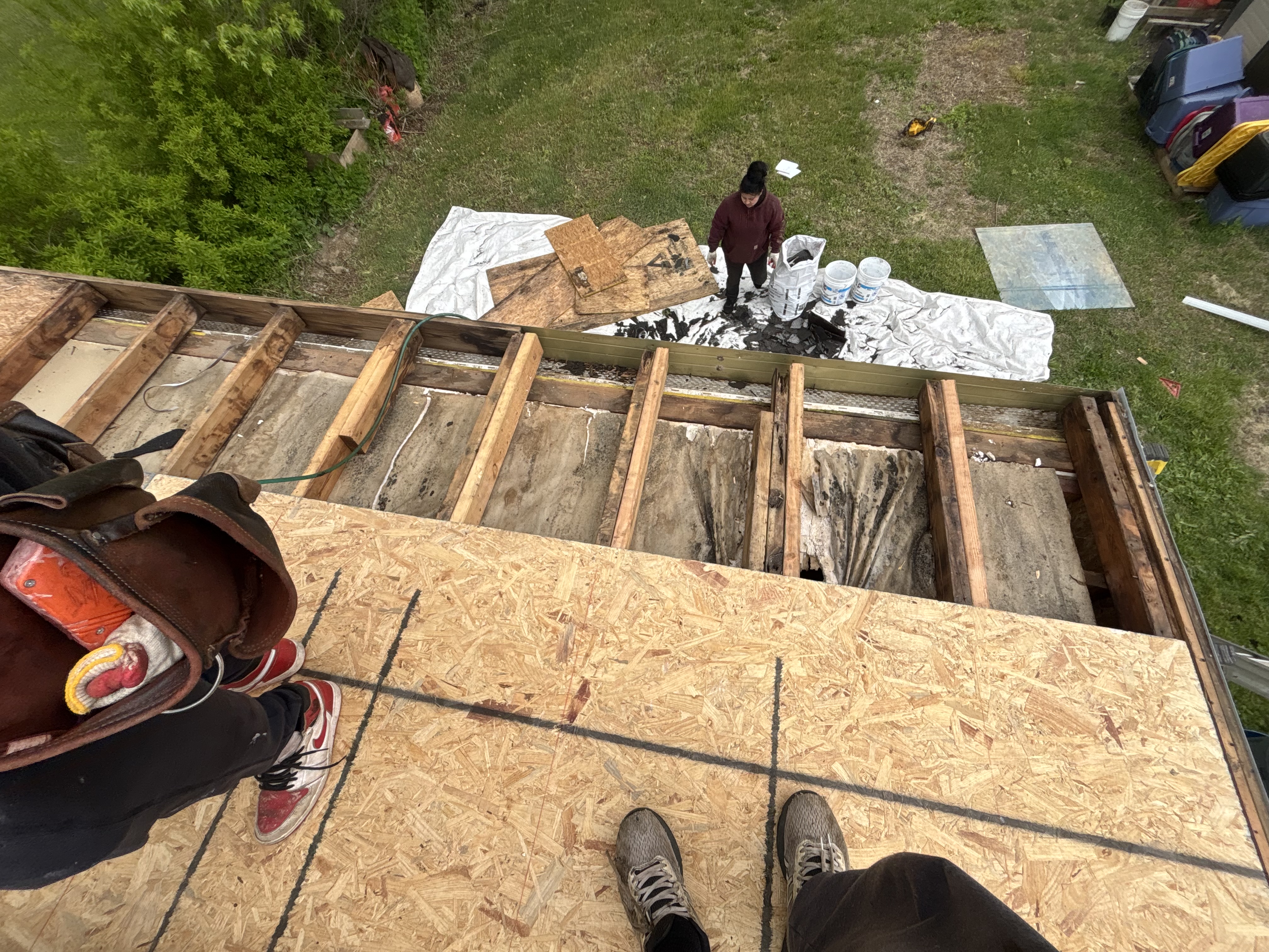 Roof installation in progress — Ocean County NJ