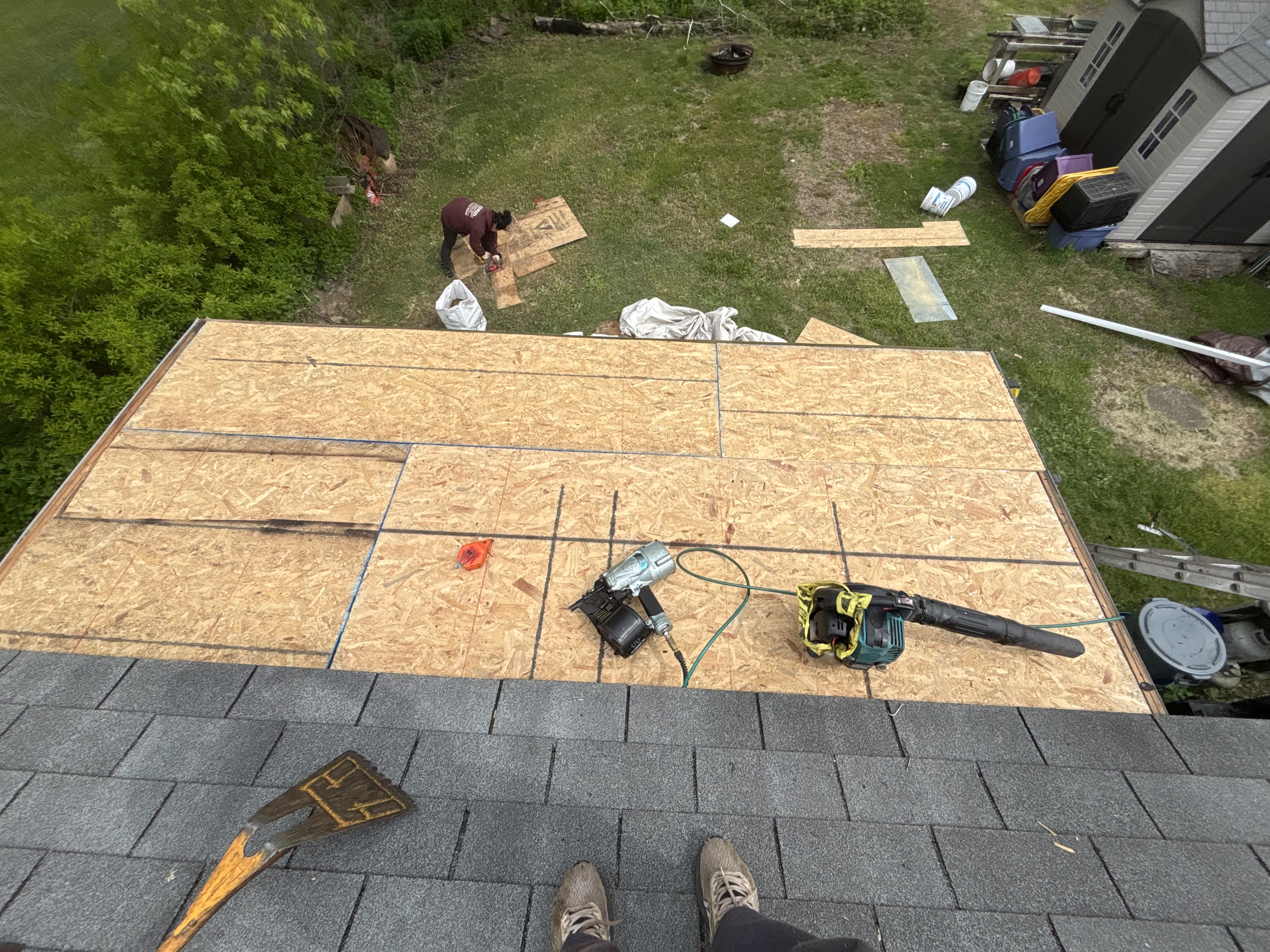 Roof installation in progress — Ocean County NJ