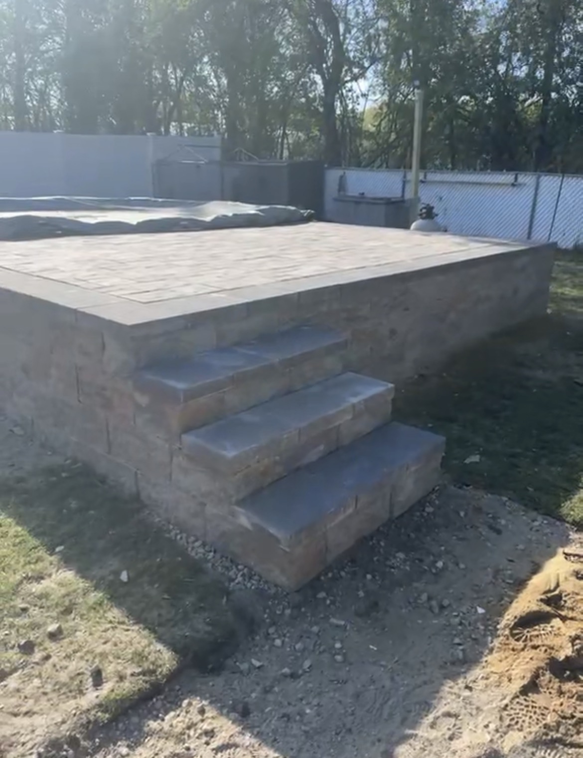 Completed paver patio Ocean County NJ